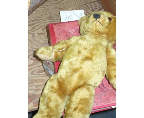 A vintage plush Teddy bear and a Boys Own annual , 1900 (2)