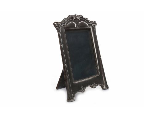 THREE SILVER EASEL PHOTOGRAPH FRAMESeach of upright rectangular form, including an engine turned example with oval portrait w