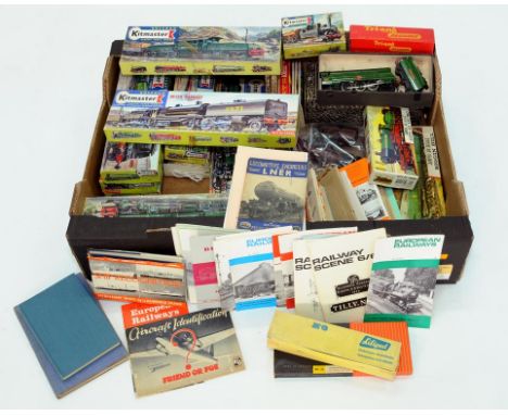 TWELVE ROSEBUD   KIT MASTER AND TWO AIRFIX PLASTIC SCALE MODEL RAILWAY LOCOMOTIVE KITS, ALL BOXED