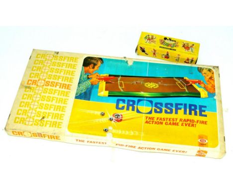 A PELHAM PUPPET, BOXED AND IDEAL CROSSFIRE GAME, BOXED