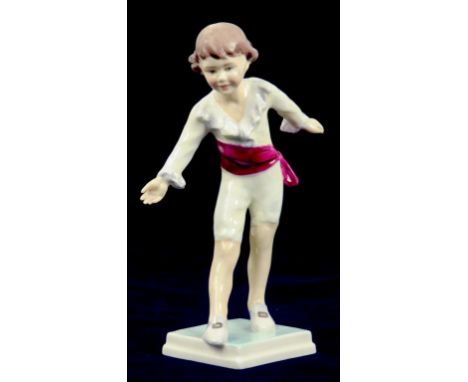 A ROYAL WORCESTER FIGURE OF MASQUERADE MODELLED BY F G DOUGHTY, BLACK PRINTED MARK