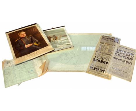 NOTTINGHAMSHIRE PRINTED EPHEMERA.  TWO VICTORIAN BILLS OF THE NEW THEATRE ROYAL 1865 AND CIRCA, A QUANTITY OF CHROMOLITHOGRAP