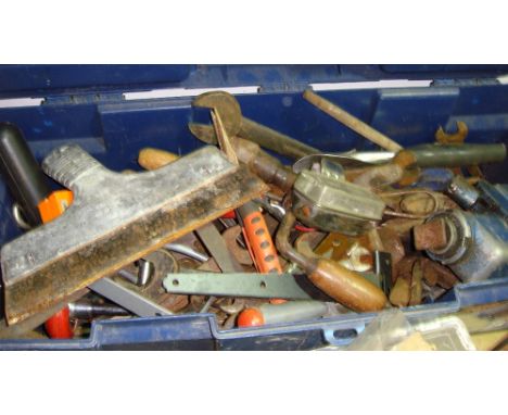 Box of assorted tools