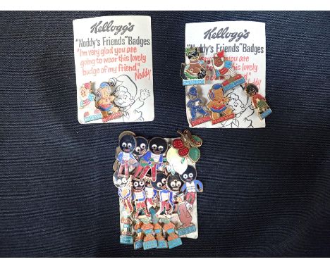 A COLLECTION OF ENAMEL BADGES Robertson Gollies and others, Kelloggs Noddy and Friends and others, mostly 1950s issues Notice