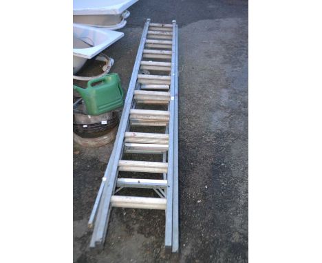 An aluminium ladder and a further stepladder (2)