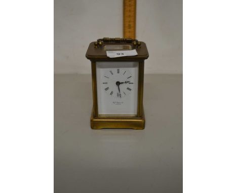 Small brass cased carriage clock