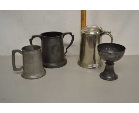 Mixed Lot: Pewter tankard produced for Wellington Athletics Sports Wide Jump 1869 together with various others