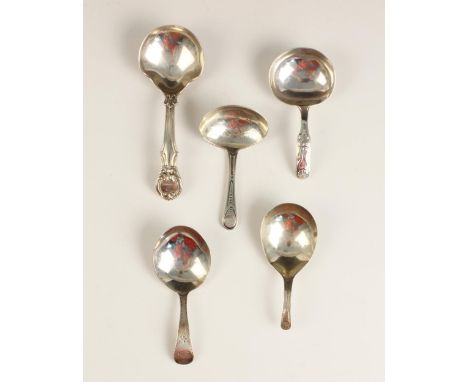 A Victorian silver caddy spoon, Samuel Hayne &amp; Dudley Cater, London 1827, the spoon with cast pattern throughout and cres