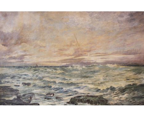 Manner of Henry Moore RA RWS (British, 1831-1895),  An extensive seascape of large proportions,Oil on canvas,Unsigned,120cm x