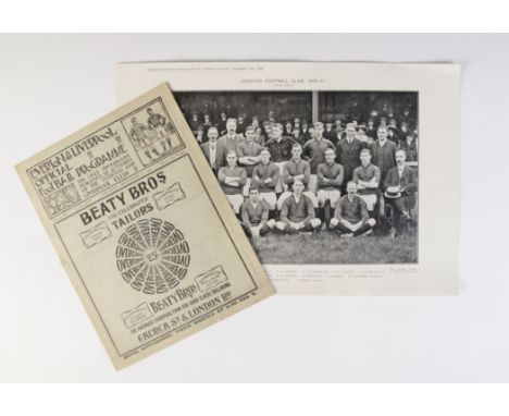 An Everton & Liverpool Official Football Programme, a 'double programme' showing the fixtures for the first teams and reserve