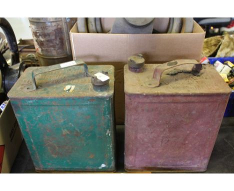 2 vintage fuel cans