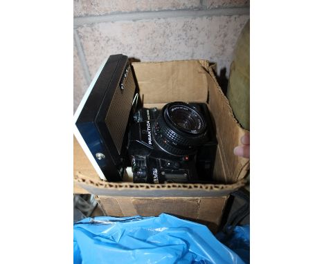 Praktica camera, Poloroid camera and Stylophone
