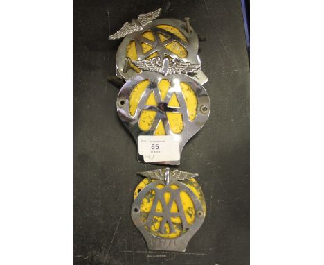 4 vintage AA badges