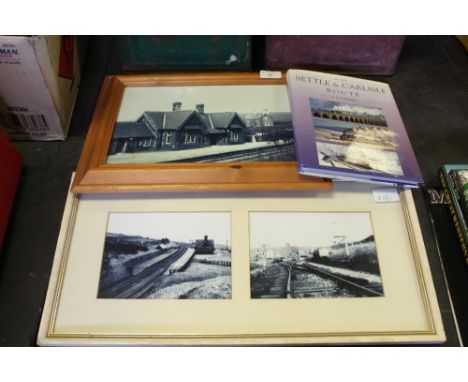 'On the Settle to Carlisle Route' by TG Flinders (1996) with vintage framed photographs of Dent Station