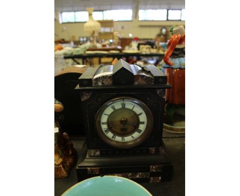 Victorian slate mantle clock