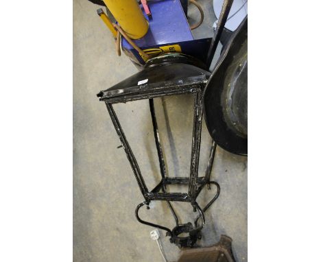 A Black painted street lamp lantern