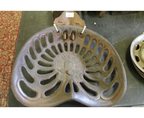 Bamford Tractor/implement seat with crest plate