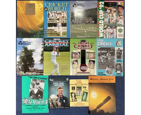 Cricket Collection of 12 Items includes Official 1986 Tour Guide, England v Ireland Test Match 2019, Benson & Hedges Cup Fina