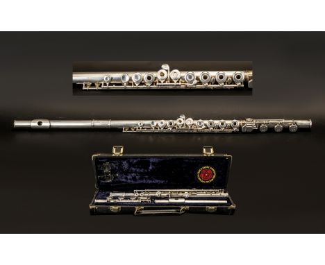 Gemeinhardt - Professional Elkhart - M35 Intermediate Solid Silver Flute. Serial No 61492. c.1930's. With French Key Mechanis