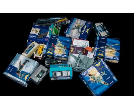 Collection Of Modern Boxed Diecast Models To Include Corgi The Aviation Archive, AA32001 Hawker Hurricane, AA30201 Avro Lanca
