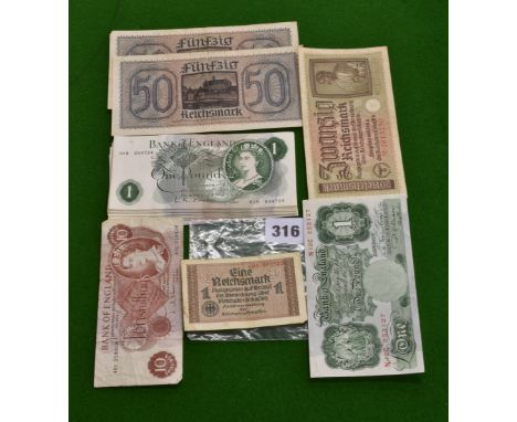 BRITISH BANKNOTES - To include 28 Bank of England One Pounds c.1960, series "C" portrait, Signatory L. K. O'Brian, varying pr