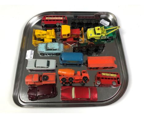 Pre-war Dinky Toys 17a Locomotive + Lesney Matchbox 1-75 Series,&nbsp;the 17a lead and diecast Locomotive in maroon and black