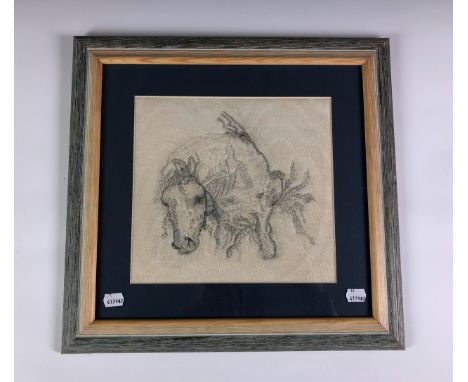 After Sir Anthony Van Dyke (Flemish, 1599-1641),&nbsp;Study of a Head and Forequarters of a Horse, detail from a painting by 