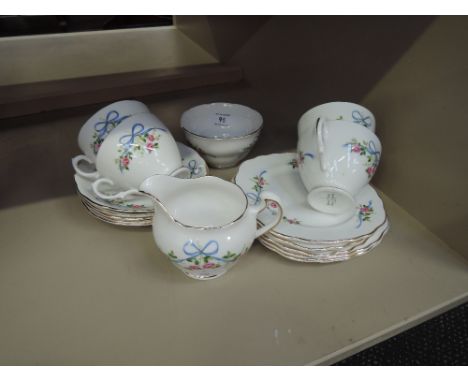 A part china tea service, floral pattern