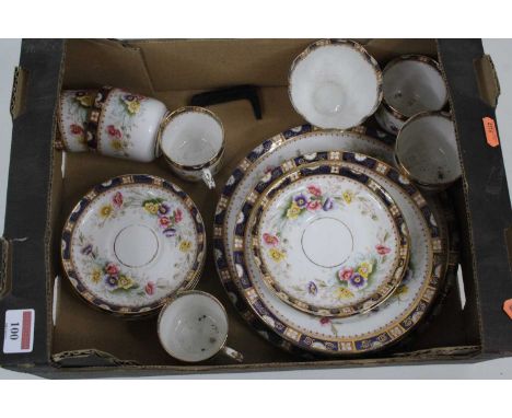 An early 20th century floral decorated porcelain tea service