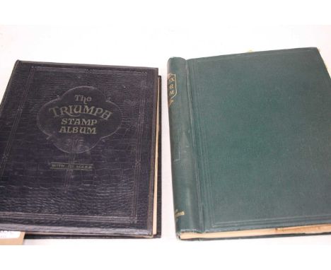 A Triumph stamp album, 16th edition, contents mainly being Commonwealth examples; together with one other album (2)