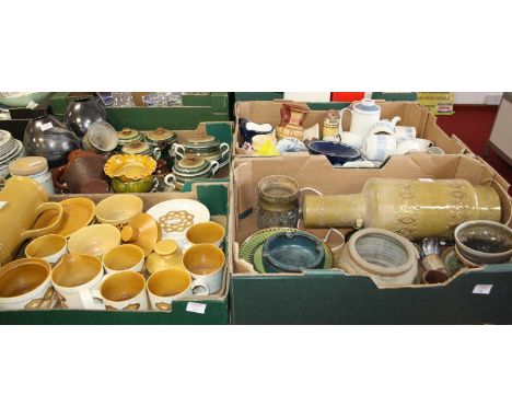 Four boxes of various ceramics, to include a Royal Worcester Palissy part tea service, a Royal Doulton Crambourne pattern par