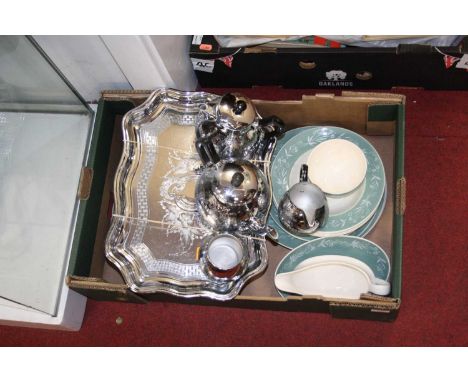 A Royal Doulton Cascade pattern part dinner service; together with a Swan Carlton pattern tea service 