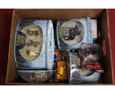 A collection of The Lord of the Rings Armies of Middle Earth series action figures, together with various other television re