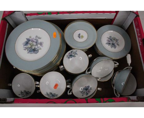 A Royal Worcester 'Woodland' pattern part dinner service