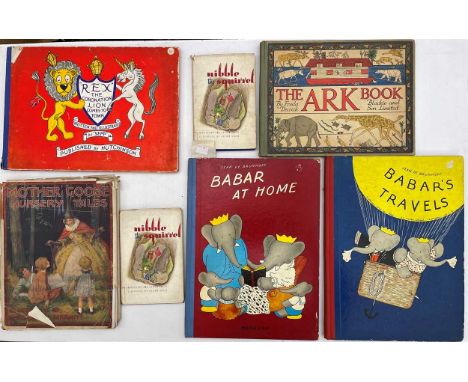 Children's illustrated. De BRUNHOFF (J) First English editions: Babar's Travels, 1935; Babar's Friend Zephir, 1937; Babar and