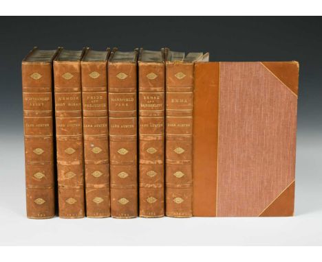 AUSTEN (Jane)  Works, 6 vols., London: Richard Bentley &amp; Son 1886-1901, 8vo, frontispieces, half calf, gilt spines, light