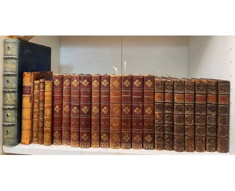 Literature, bindings. SHAKESPEARE. The Plays, 10 vols. 1824, 8vo, printed from the Steevens texts, portrait frontis offset on