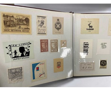 Bookplates. A mixed collection of bookplates, mainly later 19th and early 20th century, with some coloured continental exampl