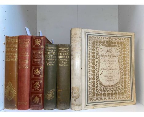 Illustrated works. GOLDSMITH (Oliver) She Stoops to Conquer, illustrated by Hugh Thomson, Hodder &amp; Stoughton no date, no.