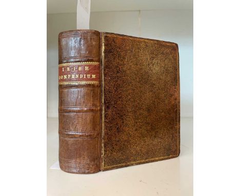 The Irish Compendium:  or, Rudiments of Honour ..., 5th edition, 1756, thick 12mo, engraved frontis and 85 plates of arms, ty