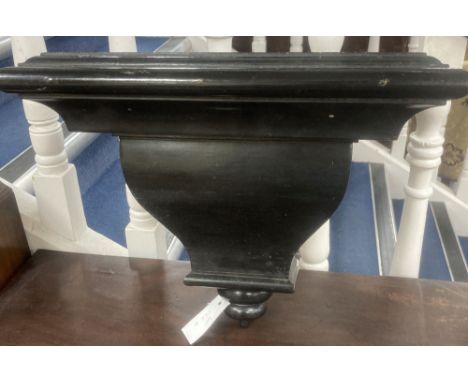 A Victorian ebonised wall bracket, width 40cm, depth 26cm, height 30cm