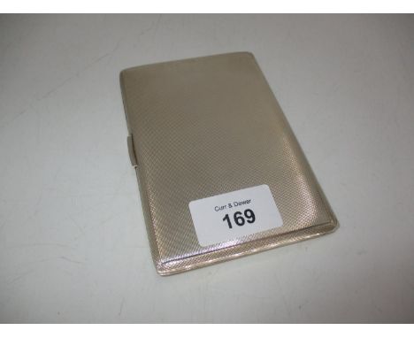 Engine Turned Silver Cigarette Case, Birmingham 1957, 174g 