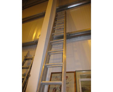 Large Extending Ladder and a Step Ladder 
