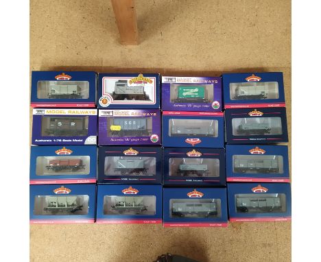 Sixteen mainly Bachmann model railway wagons, boxed and unused
