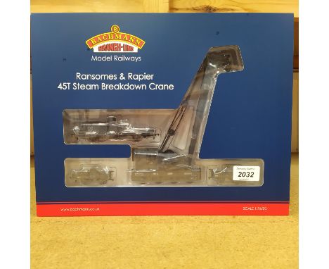 A Bachmann No.38 Ransomes &amp; Rapier 45T steam breakdown crane, boxed in excellent condition