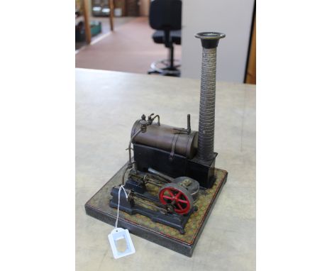 A vintage twin cylinder steam engine