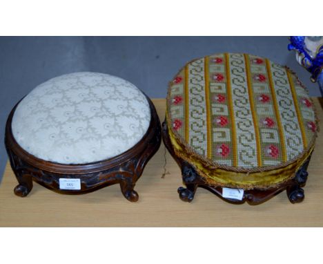 2 VICTORIAN BUTTON STOOLS     