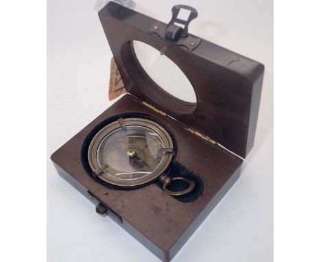 Brass boxed compass with swastika markings
