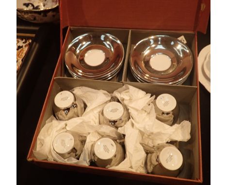 Royal Worcester boxed tea service with silver gilt finish
