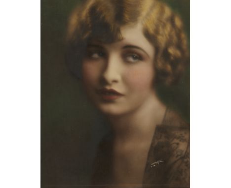 Edward Curtis (American, 1868-1952). Gelatin silver print photograph depicting a portrait of early Hollywood star Evelyn Pier